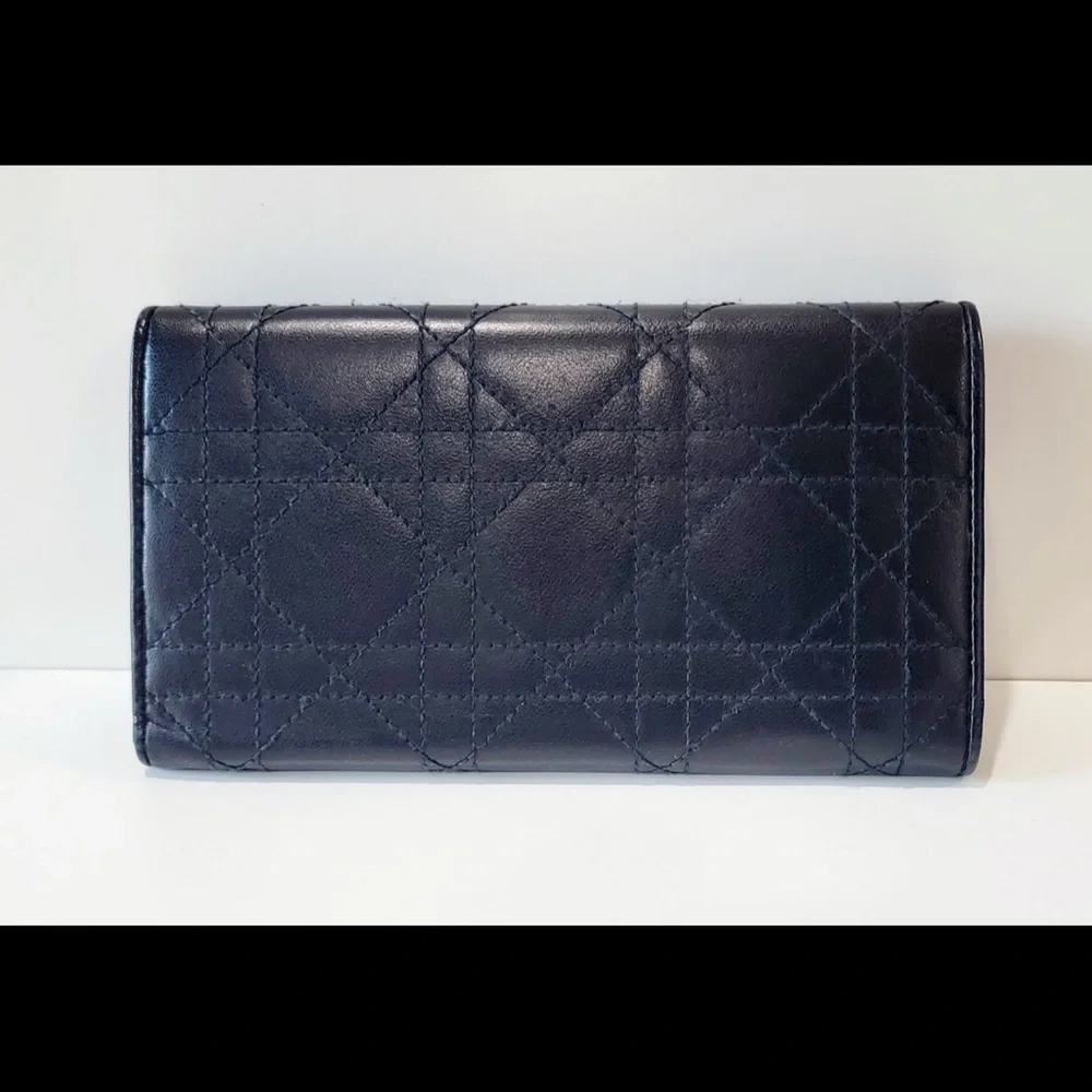 CHRISTIAN DIOR cannage long wallet